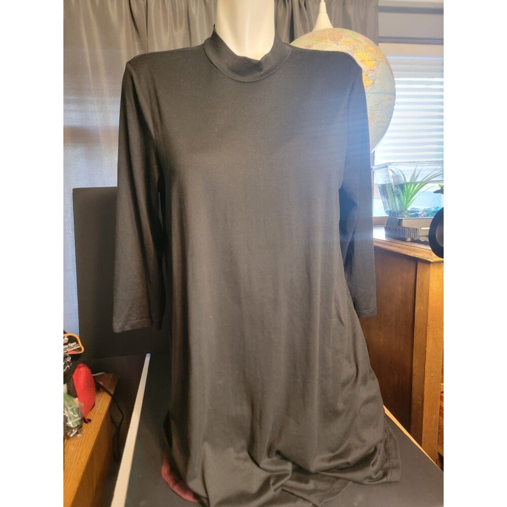 As U Wish Mock Turtle Neck L Basic Black